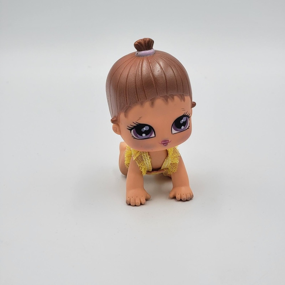 Bratz Babyz Lil Angelz MGA 4" Doll light brown hair purple eyes VTG y2k